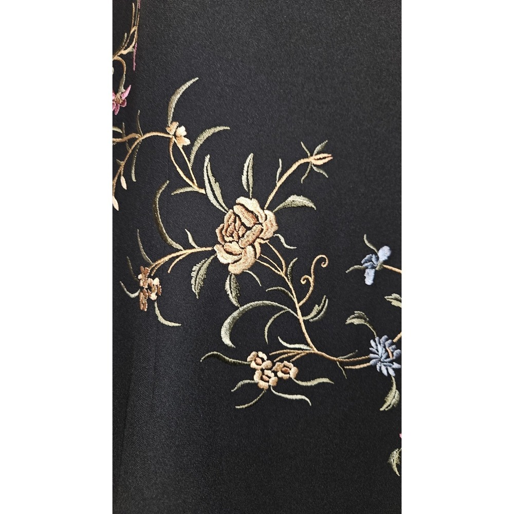 MAGGY LONDON PETITES Black Embroidered‎ Floral Sleeveless Sheath Dress Womens 8P - Picture 4 of 5